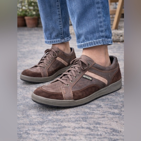 Mephisto Other - Mephisto Men’s Brown Leather Walking Shoes Sneakers Size 10 Comfort Orthopedic
